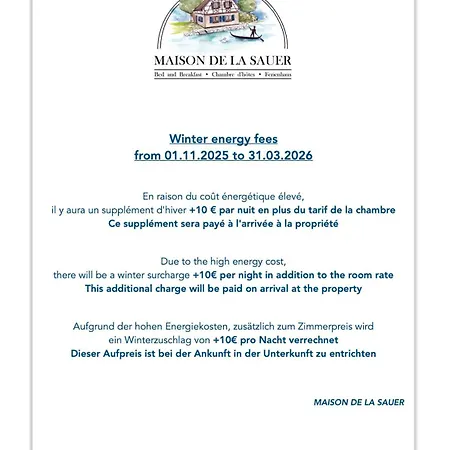 Maison De La Sauer - | D'hotes | 3*
